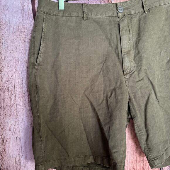 Flint and Tinder Shorts Cotton Linen Blend Green Size 36 Summer Classic Preppy - Picture 4 of 9